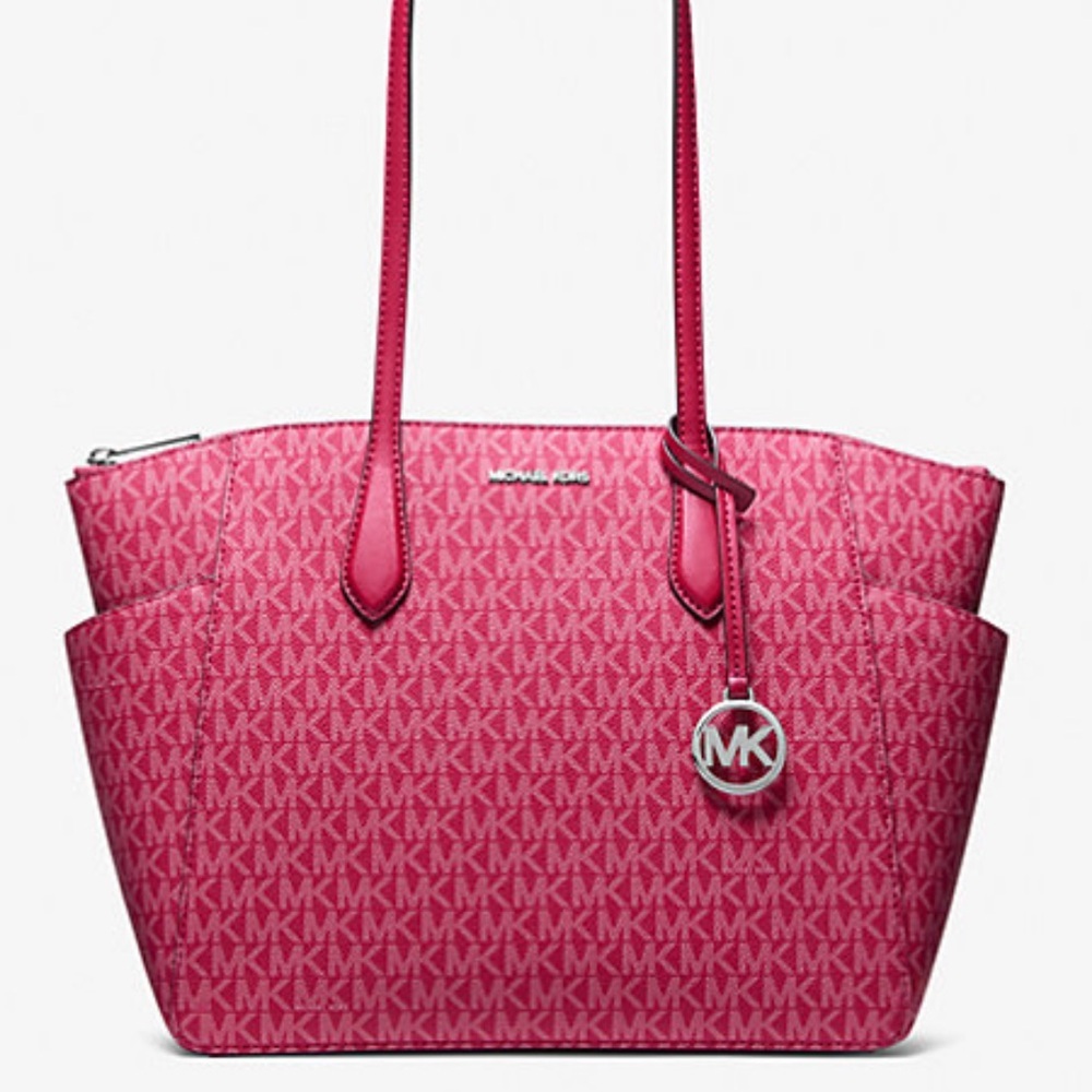 MICHAEL KORS Marilyn Medium Signature Logo Tote Bag
Dark Raspberry
NWT